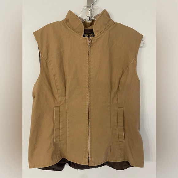 Wyoming Traders Jackets & Blazers - Wyoming Traders 100% cotton khaki canvas outdoor fitted hunting vest size large